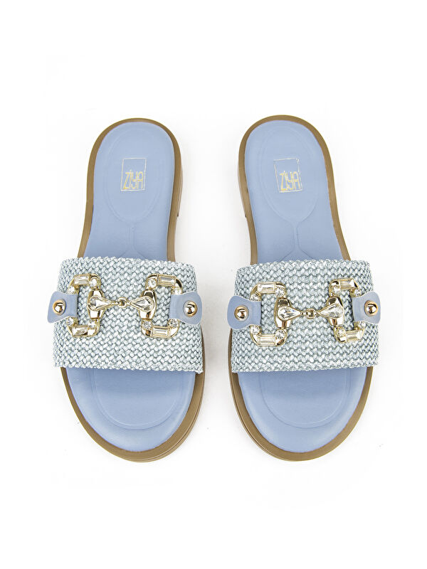 Hasır Kadın Terlik 1511044Z5001 Mavi - Görsel 4