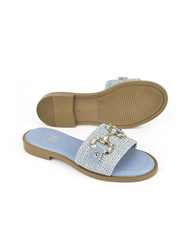 Hasır Kadın Terlik 1511044Z5001 Mavi - Görsel 5