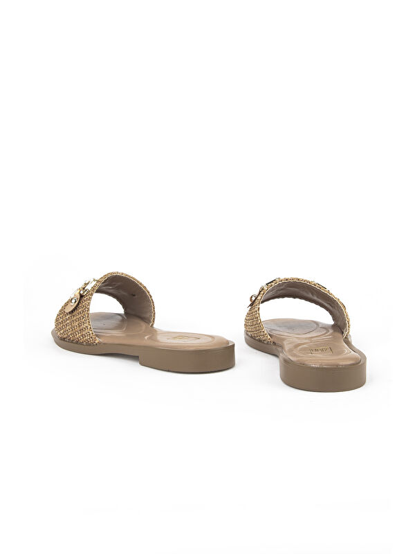 Hasır Kadın Terlik 1511044Z5001 Vizon - Görsel 4