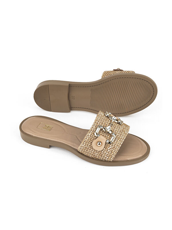 Hasır Kadın Terlik 1511044Z5001 Vizon - Görsel 5