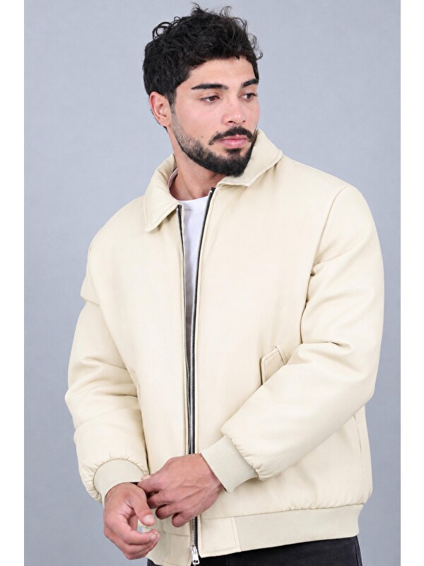 Stilkombin Cep Detay Dolumlu İçi Kürklü Suni Deri Mont KMD 897_50533