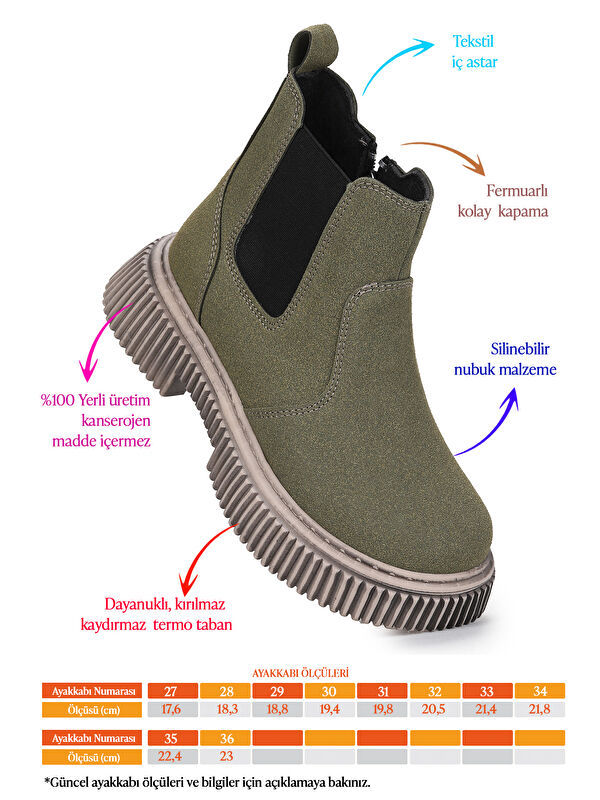 Penka Fermuarlı Erkek Çocuk Günlük Bot Ayakkabı - Görsel 3