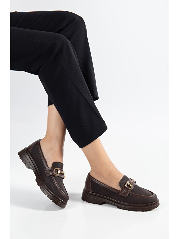 Daxtors D0713 Günlük Ortopedik Klasik Kadın Loafer Ayakkabı