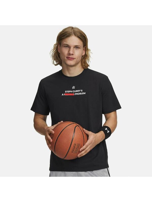 Under Armour Cury Quote Erkek Siyah Tişört