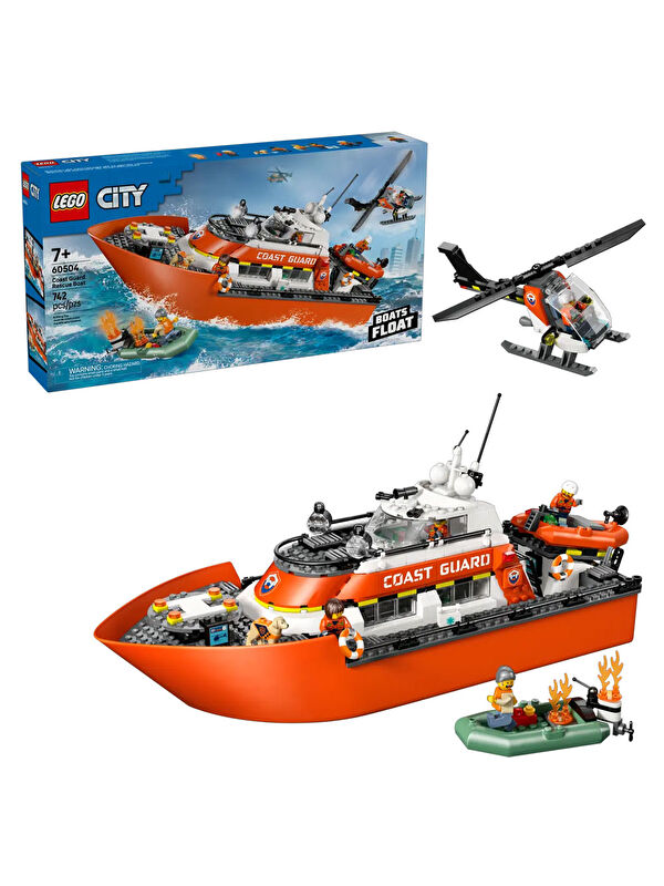 Lego City Sahil Güvenlik Kurtarma Botu ve Helikopteri 60504