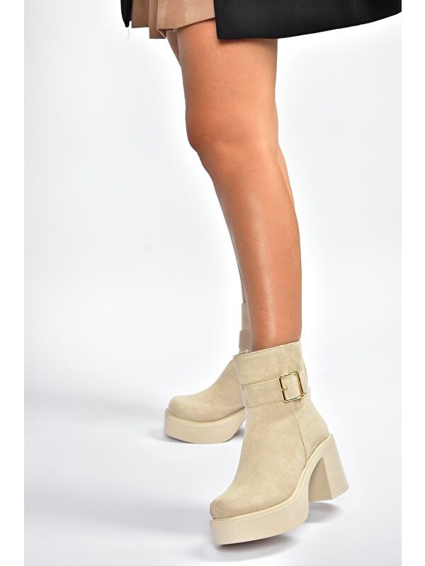 Bej Kadın Bot V726446602 - Görsel 4