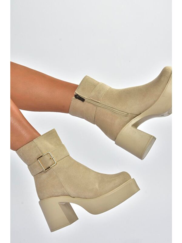 Bej Kadın Bot V726446602 - Görsel 5