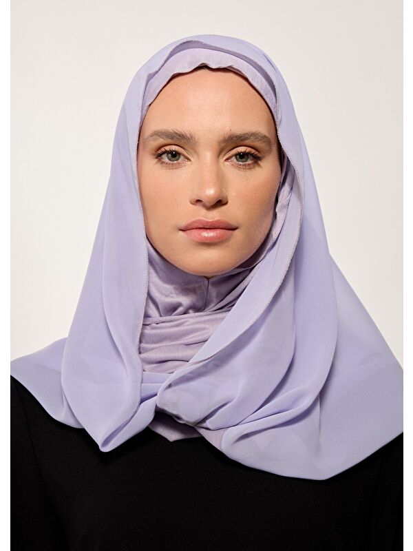 House of Modest Kadın Açık Lila Şifonlu Şal