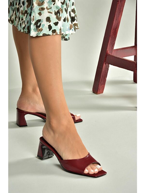 Bordo Kadın Topuklu Ayakkabı U654081109 - Görsel 4