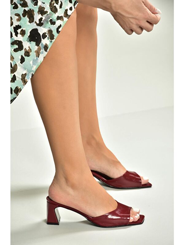 Bordo Kadın Topuklu Ayakkabı U654081109 - Görsel 6
