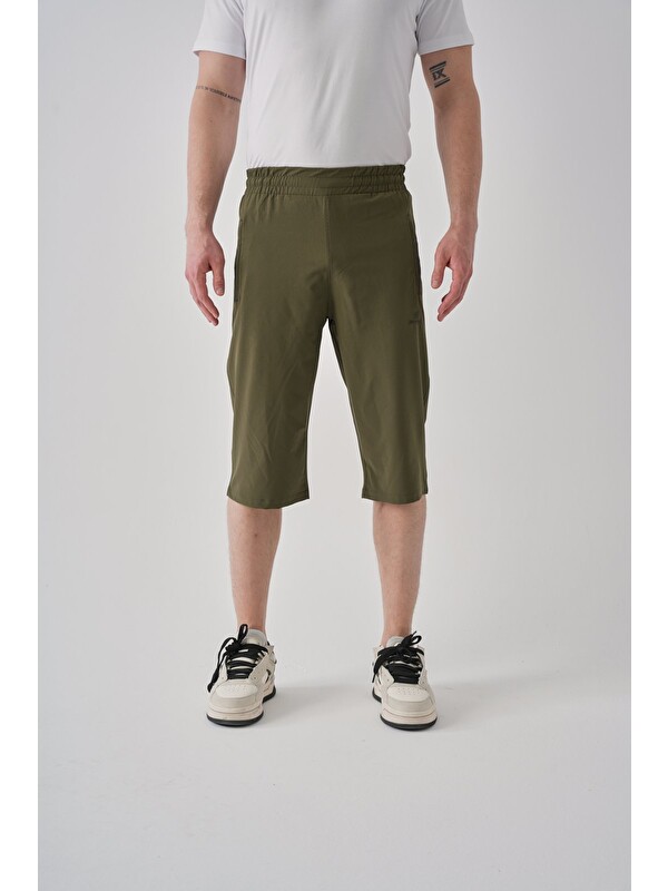 Shooter Sportswear Erkek Kapri Nefes Alabilen Fermuarlı Minimal Nakış Detaylı