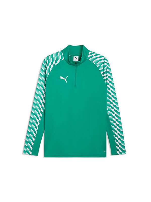 Puma Teamliga26 Training 1/4 Zip Erkek Futbol Antrenman Uzun Kollu Tişört 65972405 Yeşil