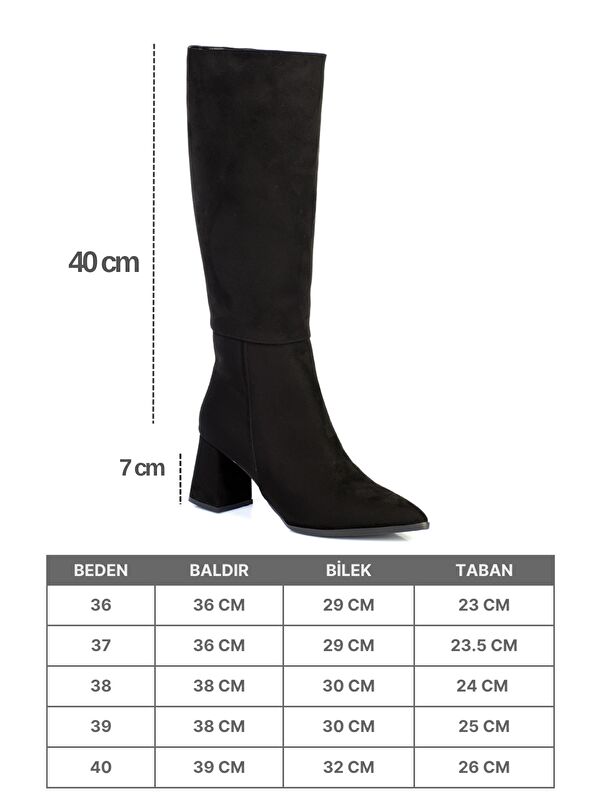 Betti Kadın Koyu Siyah Çizme - Görsel 8