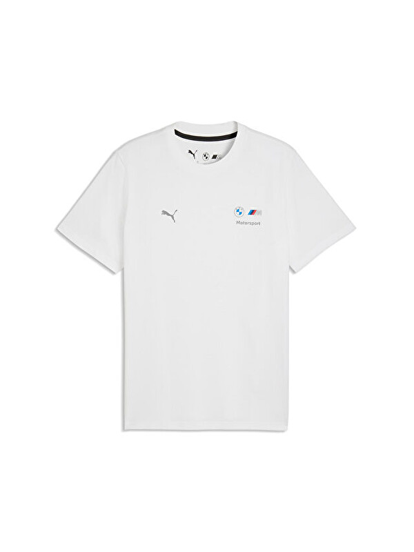 Puma Bmw Mms Ess Logo Tee Erkek Günlük Tişört 63489702 Beyaz