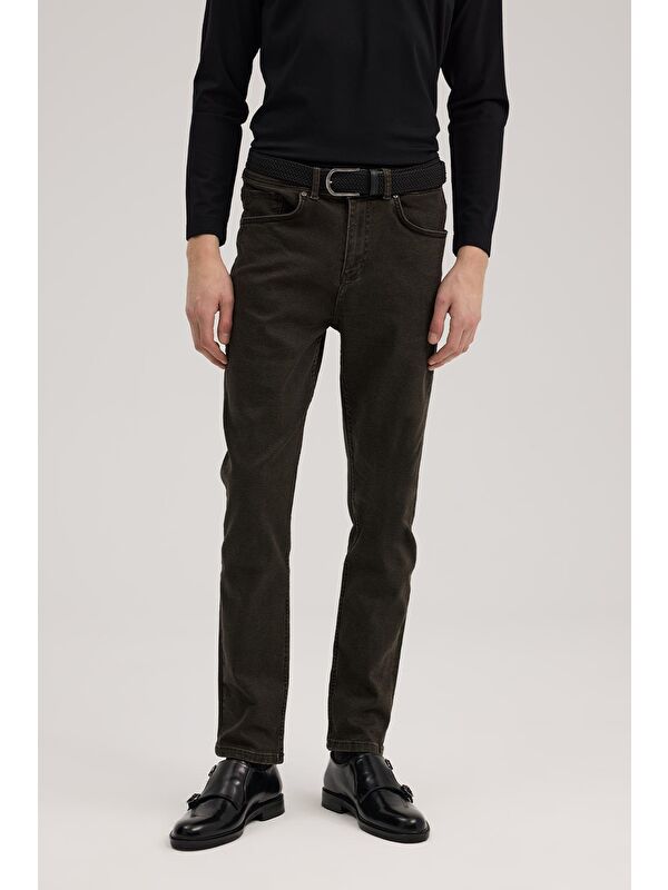 JAKAMEN Haki Slim Fit Jean Pantolon
