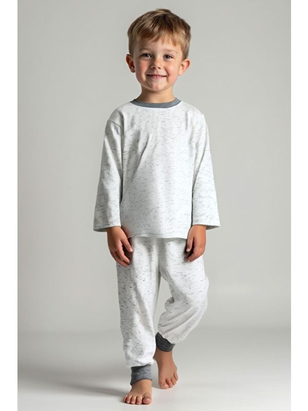 ZEYLAND Unisex Çocuk Desenli Pijama Takımı - Antrasit