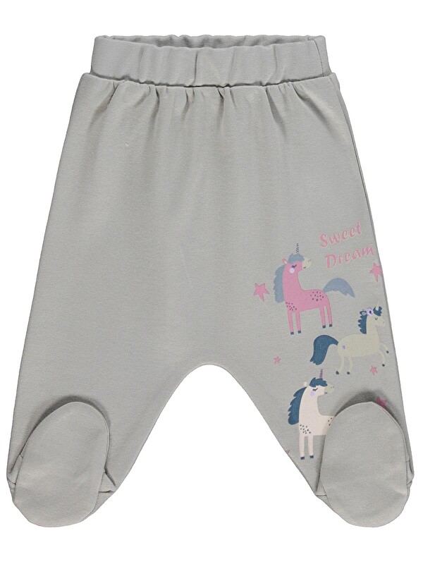 Civil Baby Baskılı 1-9 Ay Tek Alt Bebe - Gri