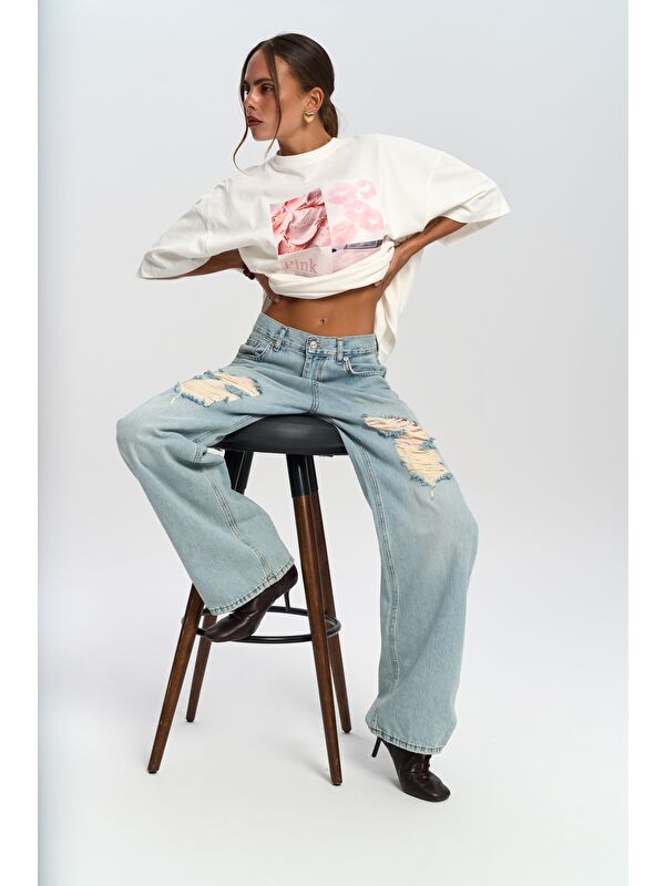Mai Collection Fida Mavi Jean Pantolon