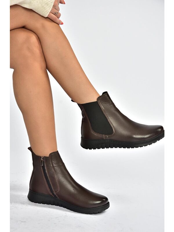 Kahverengi Kadın Bot V324501103 - Görsel 5