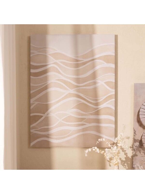 Evidea Deco Kum Dalgası Kanvas Tablo - Bej - 75x100 cm