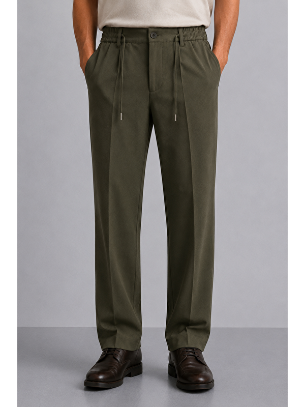 Danger Erkek Comfort Fit Haki Jogger Pantolon | Esnek Kumaş Günlük Rahat Kesim – 169DNGR