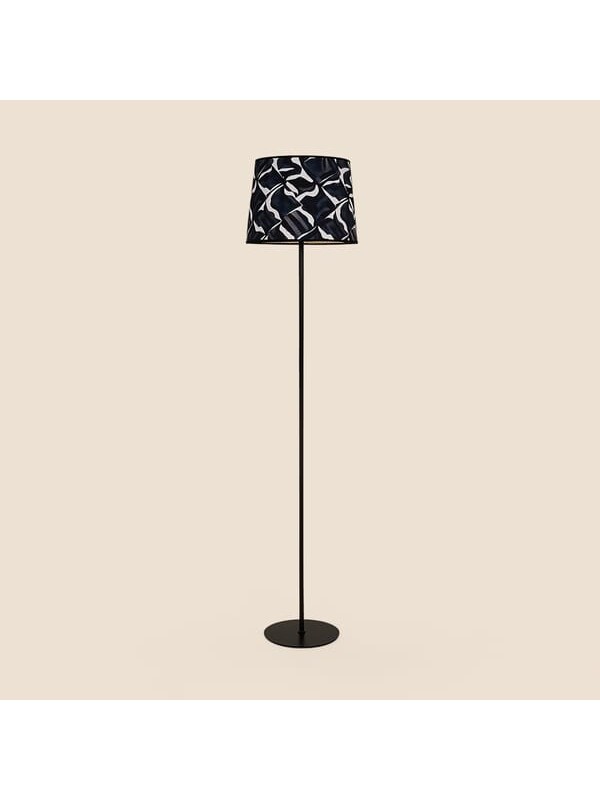 Evidea Lighting Metal Ayaklı Desenli Kumaş Başlık Lambader - Renkli - 150 cm