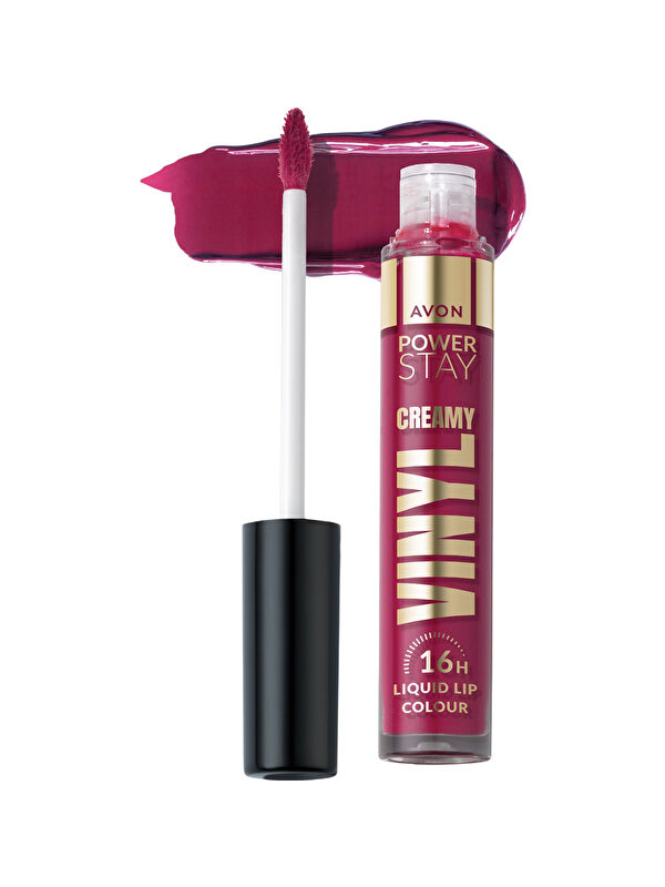 AVON Power Stay Kremsi Vinyl Likit Ruj - Mighty Magenta
