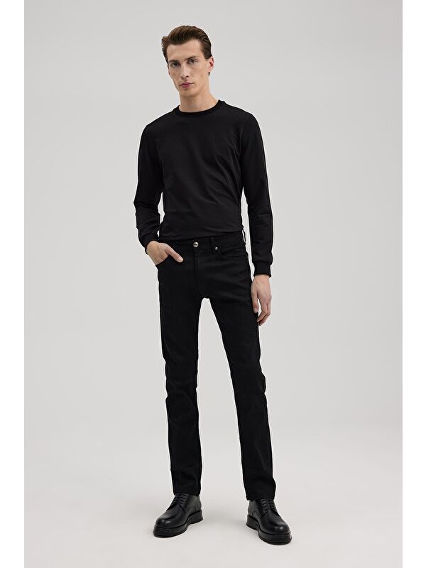 JAKAMEN Siyah Slim Fit 5 Cep Jean Pantolon