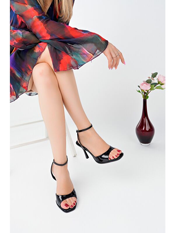 CHARLOT Bilekten Bağlamalı Kadın İnce Topuklu Ayakkabı - Görsel 7