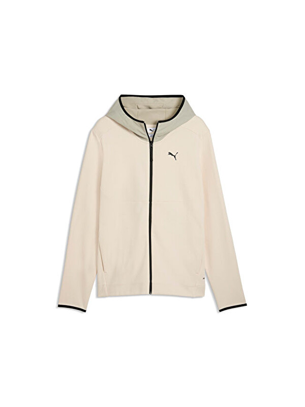 Puma Pumatech Full-Zip Hoodie Erkek Günlük Fermuarlı Sweatshirt 69218587 Krem