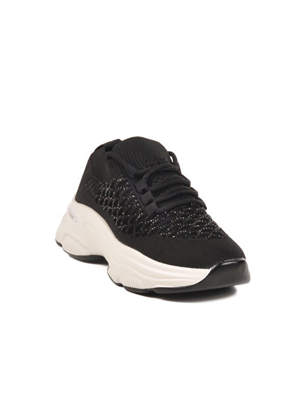 Siyah Hafif Triko Örme Anatomik Kadın Sneaker B064 Z - Görsel 4