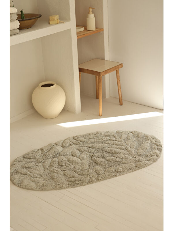 İrya Allesi Tekli Banyo Paspası %100 Pamuk 65x115 Yeşil