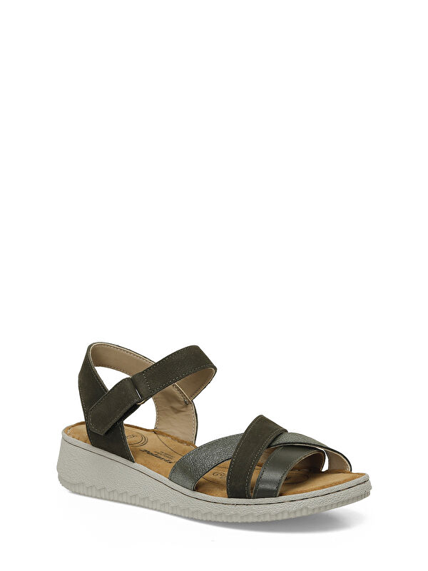 105502.Z5FX Haki Kadın Comfort Sandalet - Görsel 3