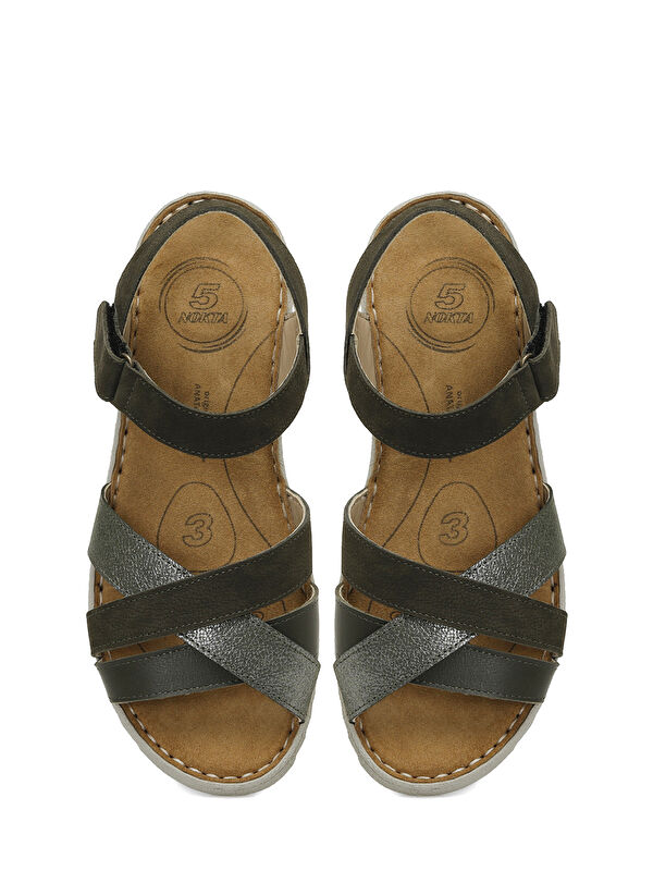 105502.Z5FX Haki Kadın Comfort Sandalet - Görsel 5