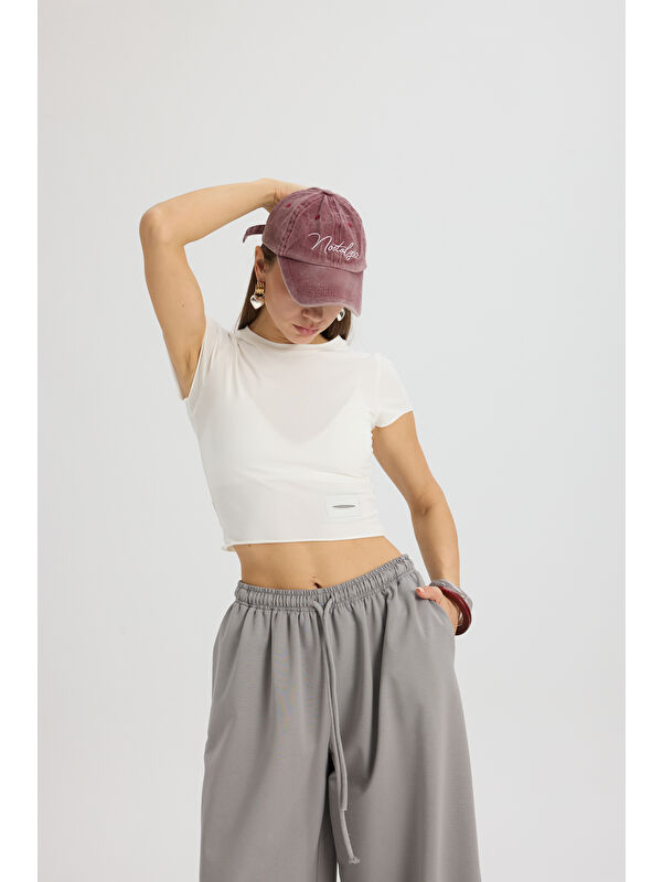 Mai Collection Scarlet Duman Crop Eşofman Takım