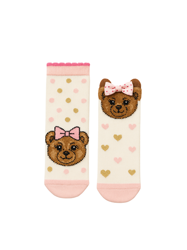 Katia And Bony Kız Bebek Ocean Odyssey Bear 2'Li Soket Çorap Gül Pembe