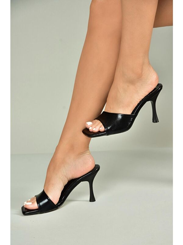 Siyah Kadın Topuklu Ayakkabı U590149607 - Görsel 5