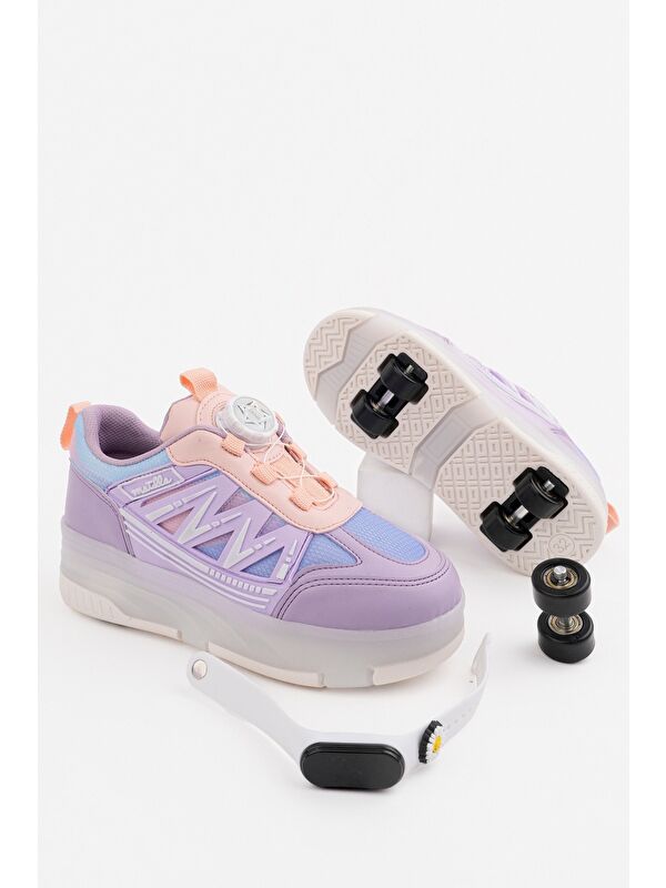 Muggo SKATE Çocuk Işıklı Patenli Tekerlekli Sneaker Spor Ayakkabı