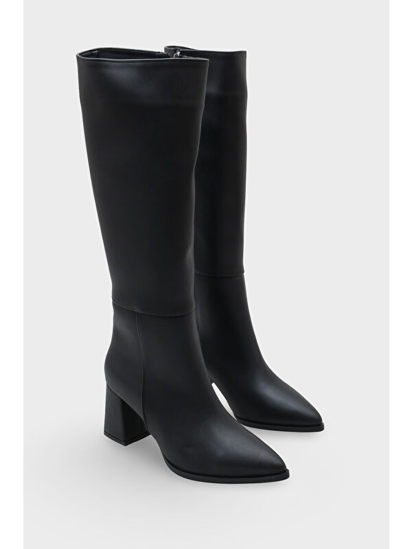 Betti Kadın Siyah Sivri Burun Çizme - Görsel 2