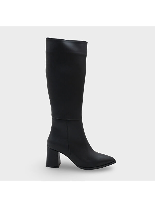 Betti Kadın Siyah Sivri Burun Çizme - Görsel 3