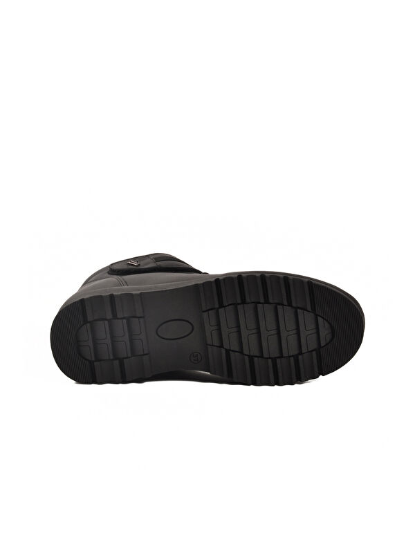 Siyah Hakiki Deri Anatomik Polarlı Kaymaz Kadın Bot Z438 Z - Görsel 6