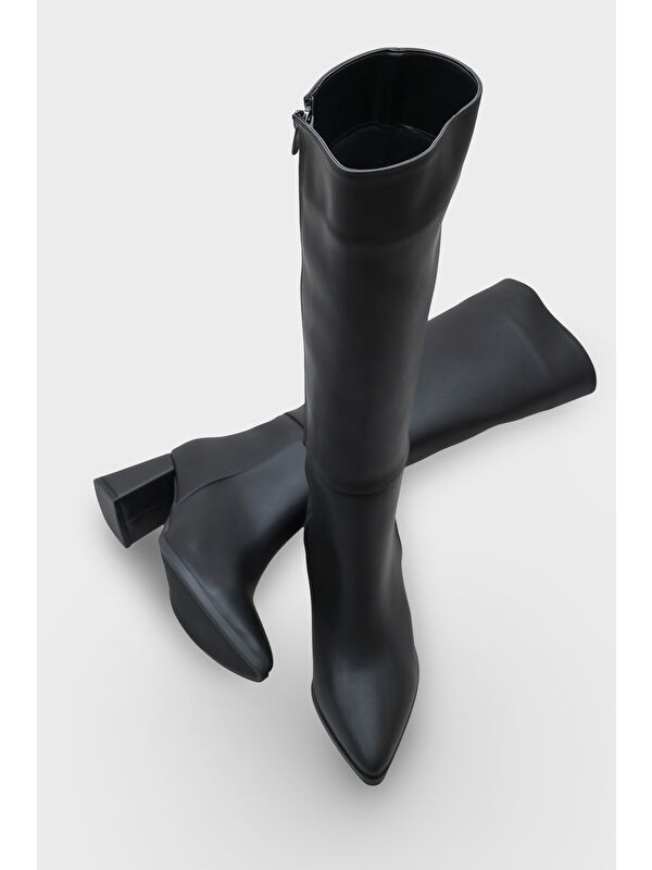 Betti Kadın Siyah Sivri Burun Çizme - Görsel 7