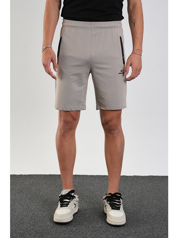 Shooter Sportswear Erkek Regular Fit Fermuar Cepli Pamuklu Şort