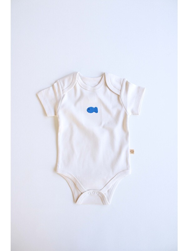 Oh La La Koala For Little Ones Balık Nakışlı Kısa Kollu Body