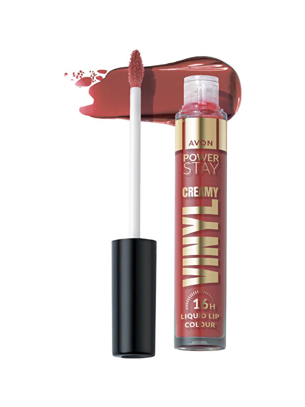 AVON Power Stay Kremsi Vinyl Likit Ruj - Nude Muse