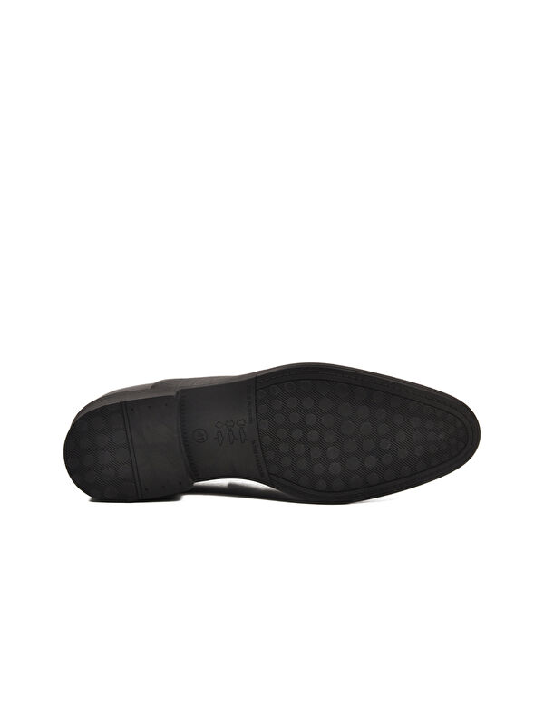 Siyah Hakiki Deri Kaymaz Taban Erkek Klasik Ayakkabı 380 M - Görsel 6