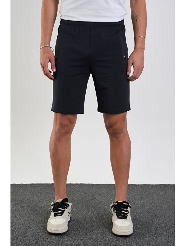 Shooter Sportswear Erkek Regular Fit Fermuar Cepli Pamuklu Şort