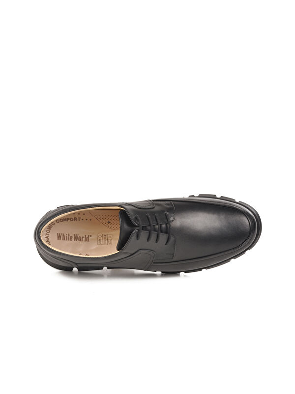 Siyah Hakiki Deri Büyük Numara Erkek Casual Ayakkabı 667 M - Görsel 5