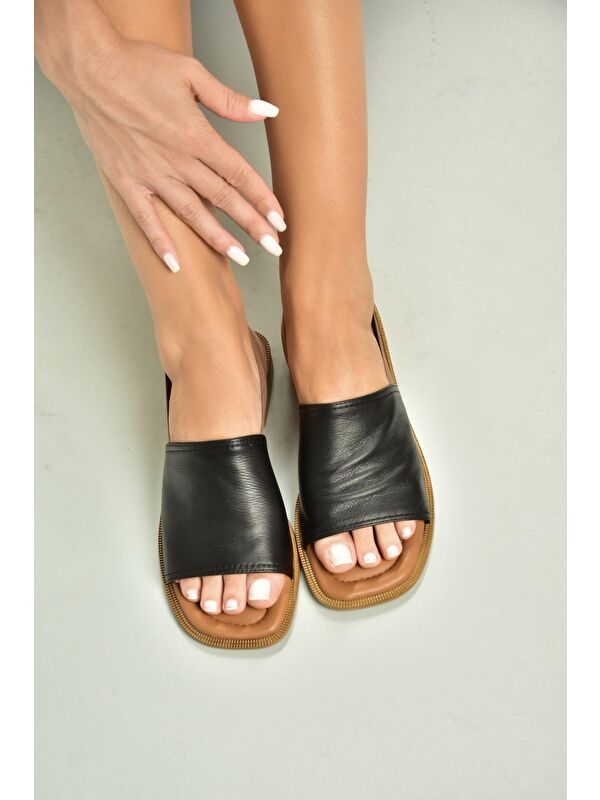 Siyah Kadın Sandalet U944704203 - Görsel 3