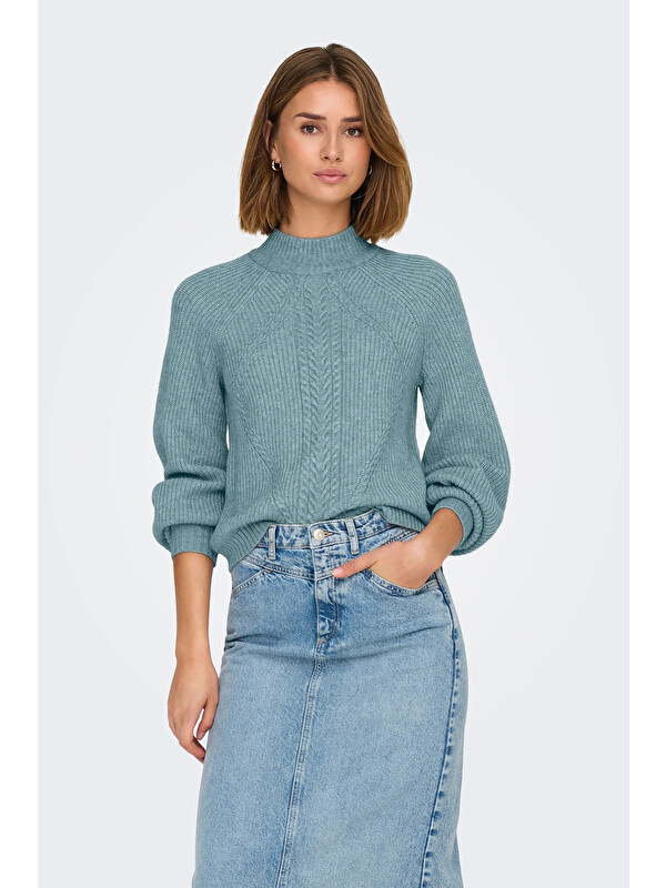 Only Onlkatia Regular Fit Yarım Balıkçı Yaka Örme Kadın Kazak 15324678